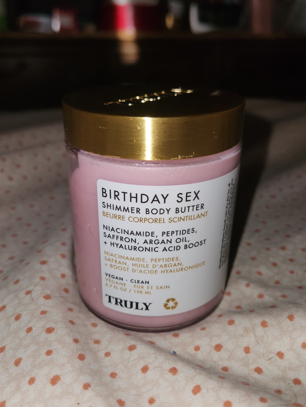 TRULY Birthday Sex Shimmer Body Butter - Pink with Gold Lid